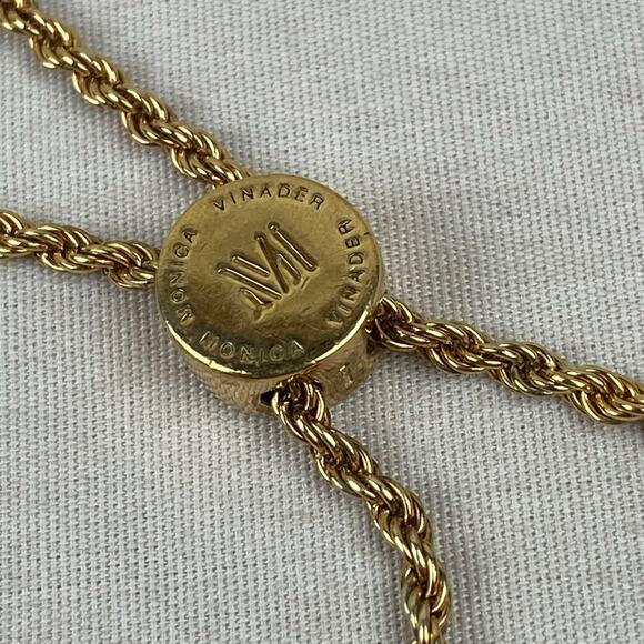 Monica Vinader Linear Turquoise 18K Yellow Gold Vermeil over Sterling Bracelet - Picture 3 of 7